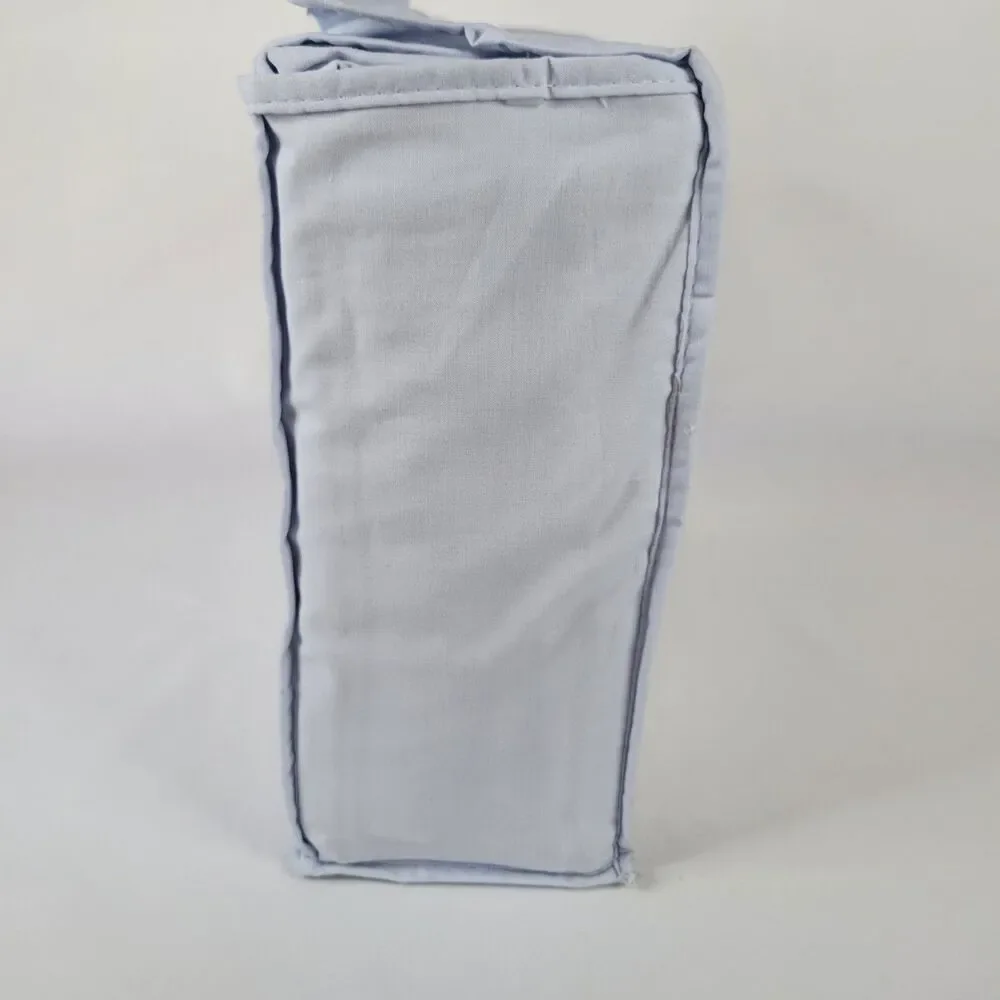 Shabby Chic 4pc KING Sheets Set Solid Light Blue Cotton Farmhouse Rachel Ashwell